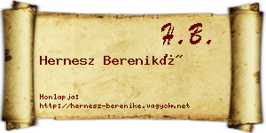 Hernesz Bereniké névjegykártya